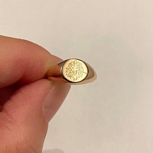 Lion Ring, Image signet ring, Pinky ring, Personalized Customized Ring, family crest ring, small seal, all sizes