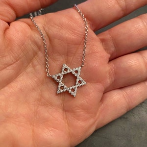 Star Of David Pendant, Magen David Necklace, 925 Sterling Silver CZ Jewish Star, Judaica Gifts, David Shield Necklace, Judaica Jewelry