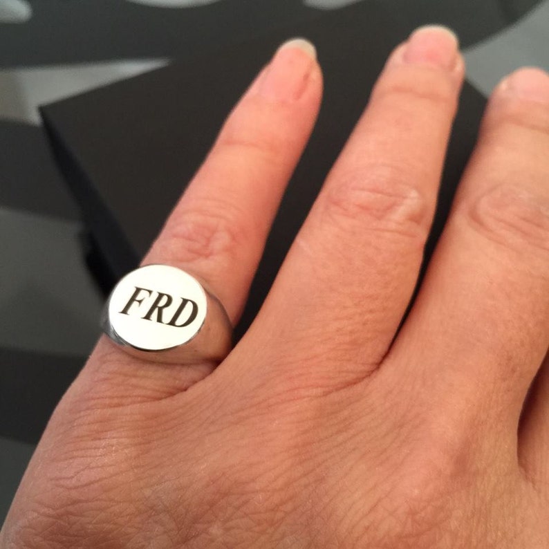 sterling silver letter ring unisex Initial ring initial ring Silver Signet Ring Personalized Engraved Ring Pinky ring