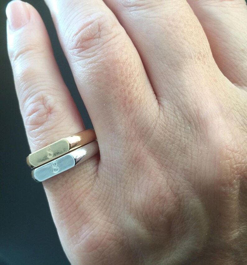 Gift for women Personalized Ring men women ring Pinky ring Monogram Initial Ring Initial ring letter Ring Engraved ring