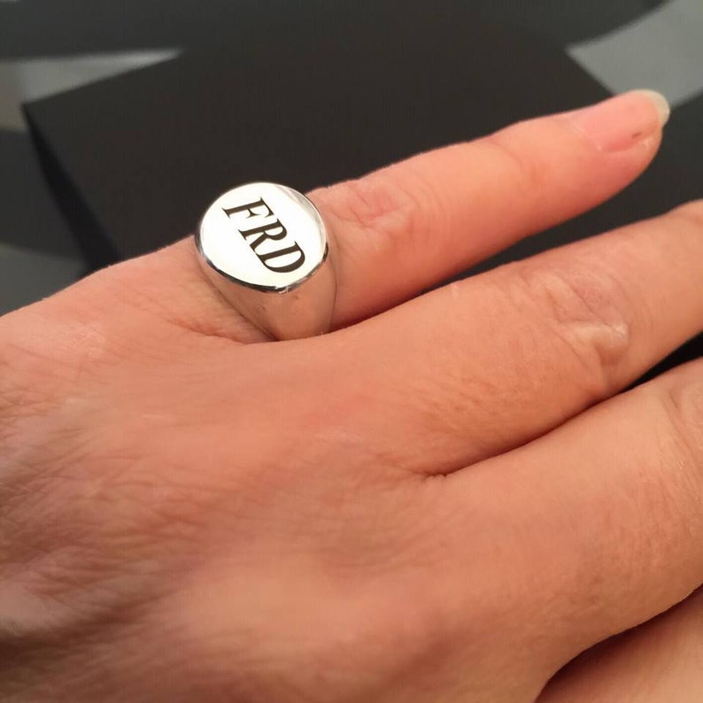 sterling silver letter ring unisex Initial ring initial ring Silver Signet Ring Personalized Engraved Ring Pinky ring