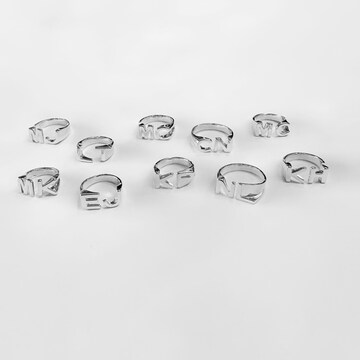 Block Letter Initial Ring, Sterling Silver 925, 2 Letters, Customized Handmade Jewelry, Block Letters, Name Ring, Personalized Initials