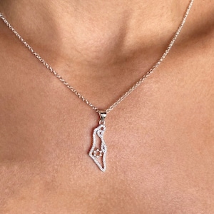 Sterling Silver Star of David Necklace – Jewish Jewelry with CZ Stones – Magen David Pendant – Gift from Israel