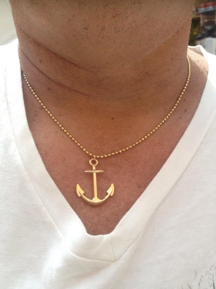 Buy Gold Anchor Pendant, Silver 925 Handmade Anchor Necklace, Gold Nautical  Jewelry, Rose Gold Anchor Pendant, Men's Necklace, Women's Necklace Online  in India - Etsy