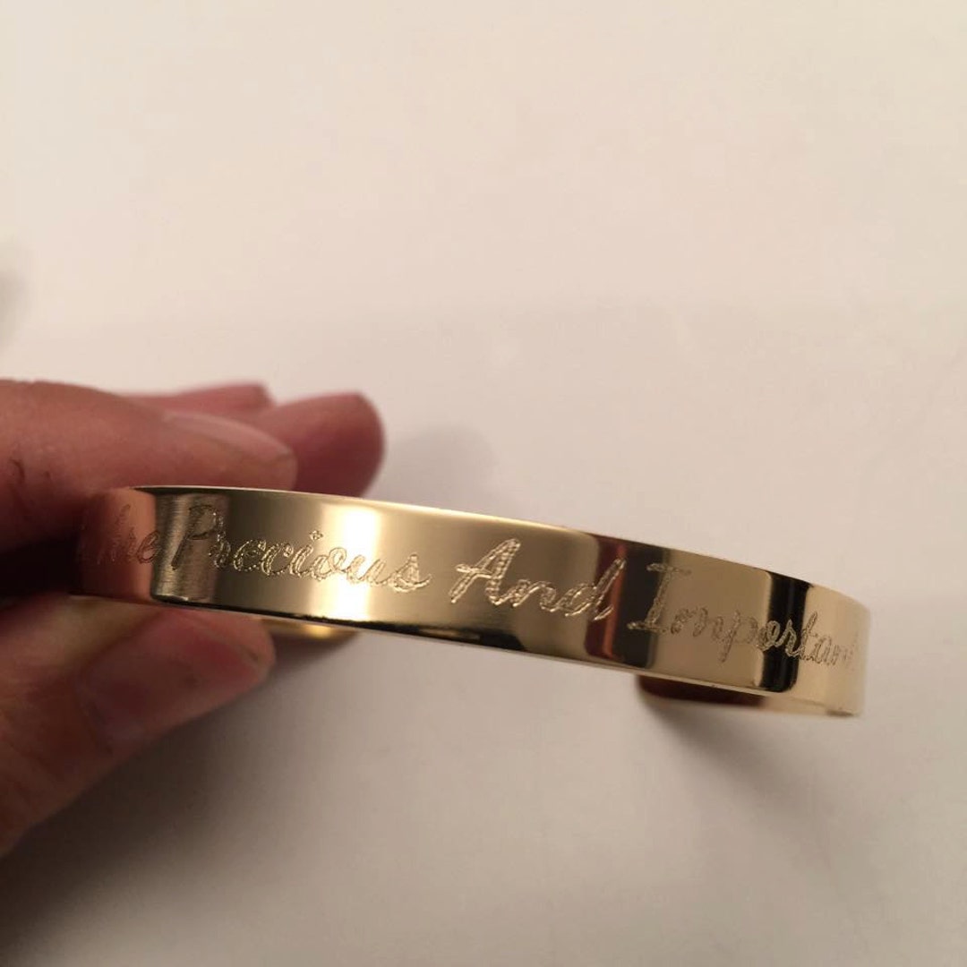 Engraved Gold Bracelet, Personalized Bracelet,signature Bracelet,custom
