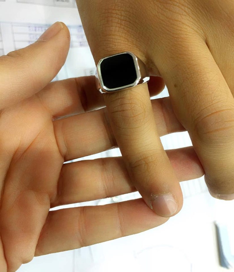 Ring men ring mens ring Pinky ring Onyx Ring. Etsy