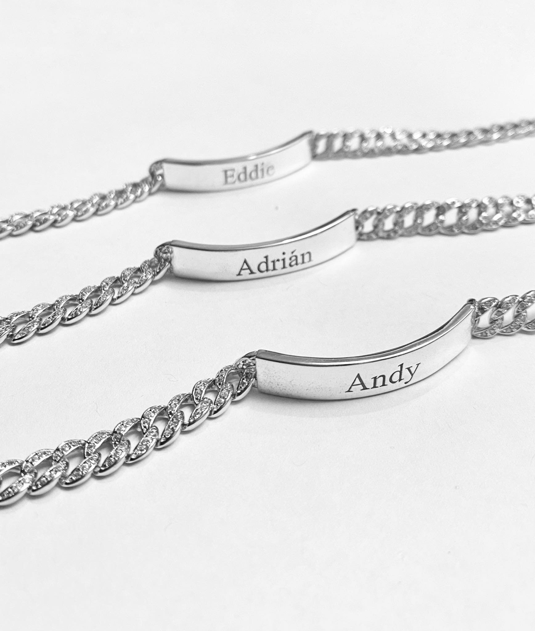 アクセサリー Engraved Cutstone Link Bracelet Antidote BUYERS CLUB ⁡ Engraved ID Bracelet ⁡ Engraved Box