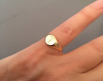Anillo para el meñique, anillo de sello, anillo grabado, anillo personalizado, anillo para hombre/mujer, anillo con inicial, anillo con monograma inicial, anillo con letra