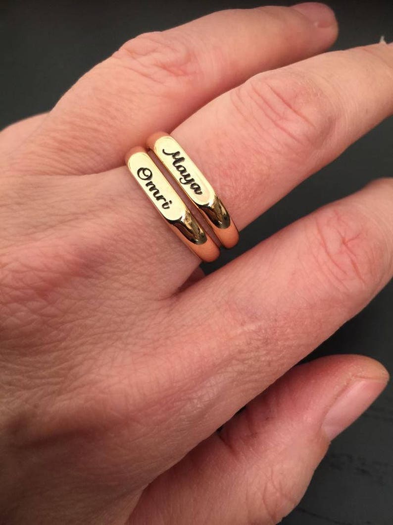 Pinky Ring for Women Engraved ring Personalized Ring women Etsy