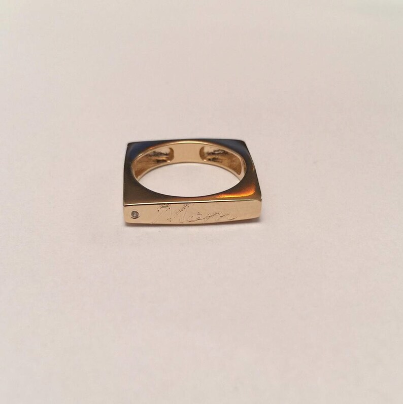Initial ring Gift for women Personalized Mommy Jewelry Engraved ring,1-3 Personalized Ring Gift for mom Stacking Rings women ring
