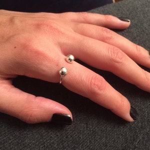 Silver open Ring, women ring, Gift for her, silver Pinky ring, Piercing finger ring, adjustable minimal midi  rings, knuckle ring