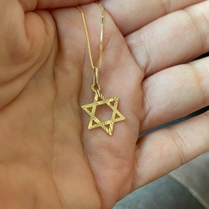 Gold David Star Pendant ,14k solid Gold Magen David Charm, Jewish Star Jewelry, Gold Star of David Necklace, Judaica Gifts, Judaica jewelry