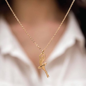 Personalized Dance Necklace, Initial Necklace, Gift for Dancer, Dancer Gift, Dancer Jewelry, Jazz Gift, Ballet Jewelry