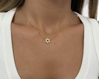 Collana con Stella di David in argento sterling 925