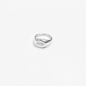 Anillo para el meñique, anillo de sello, anillo grabado, anillo personalizado, anillo para hombre, anillo con inicial, regalo para él, anillo con inicial de monograma, anillo con letra