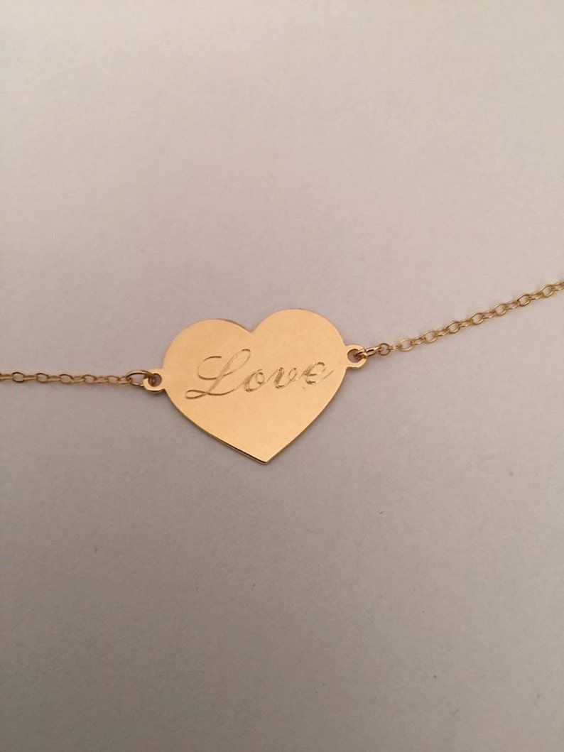 birthday gift personalized monogram Heart Bracelet personalized initial engraved bracelet gift ideas Friendship Bridesmaid Bracelet