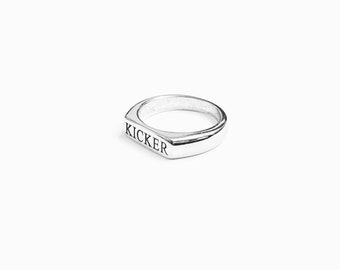 Engraved ring, Personalized Ring, men / women ring, Initial ring, Gift for women, Monogram Initial Ring, letter Ring , Pinky ring