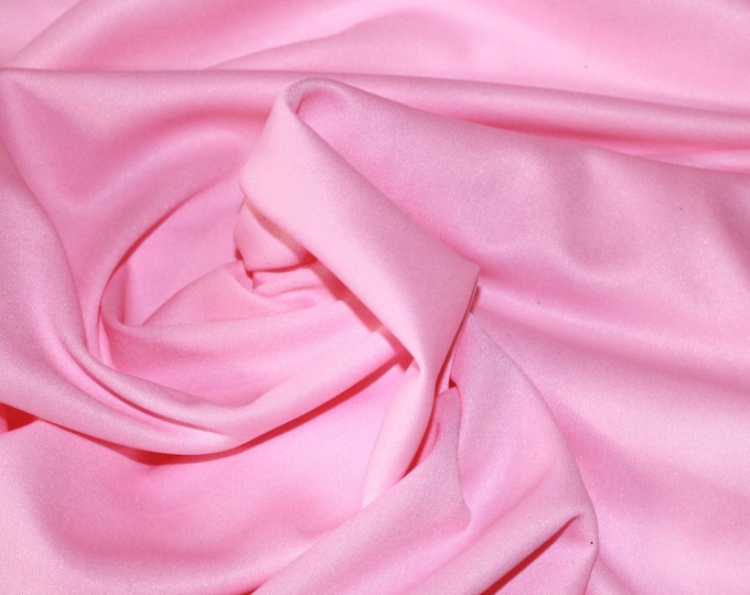 Bubblegum Pink Poly Knit/ 58 60" wide/ Pastel/ Fabric by the yard/ Girly/ Pepto Pink/ Retro/ Vintage/ 50s/ Mediumweight/ Apparel/ Craft/