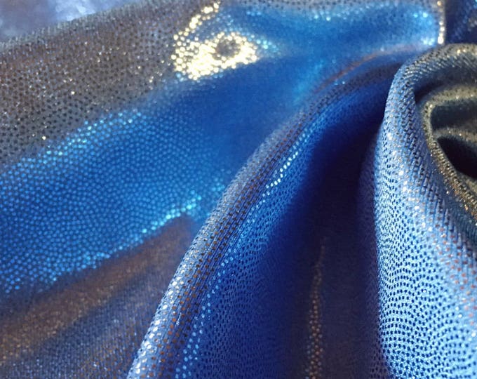 Light Blue Metallic Foiled Poly Spandex