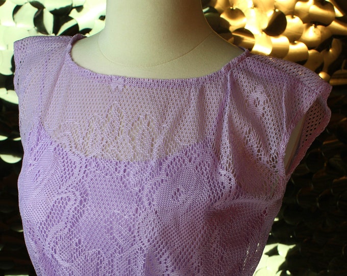 Lilac JcPenney Crochet Lace Midi