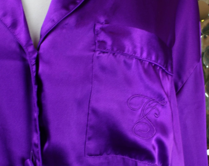 Victoria's Secret Purple Satin Pajama Top