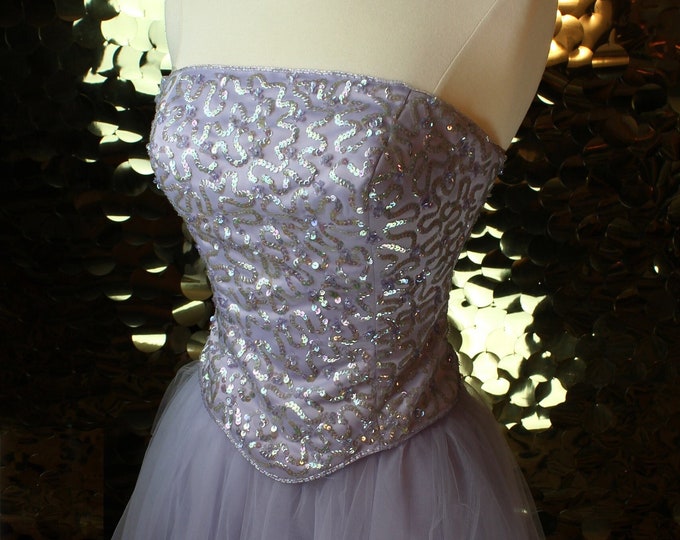 Alyce Designs Lilac Sequin Corset & Tulle Skirt Set