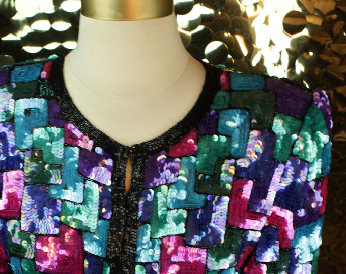 Stenay Purple+Fuschia+Teal Iridescent Long Sleeve Jacket