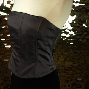 DRAMATIC 90s 00s Black Gunne Sax Jessica McClintock Strapless Bustier Gown/ VTG/ Posh Formal Eveningewear Ballgown/Glam Cocktail Corset