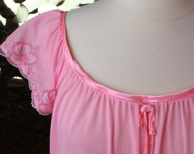 Baby Pink Vintage Short Sleeve Slipdress