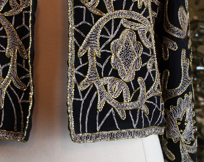 Black+Gold Niteline Della Roufogali Embroidered Jacket