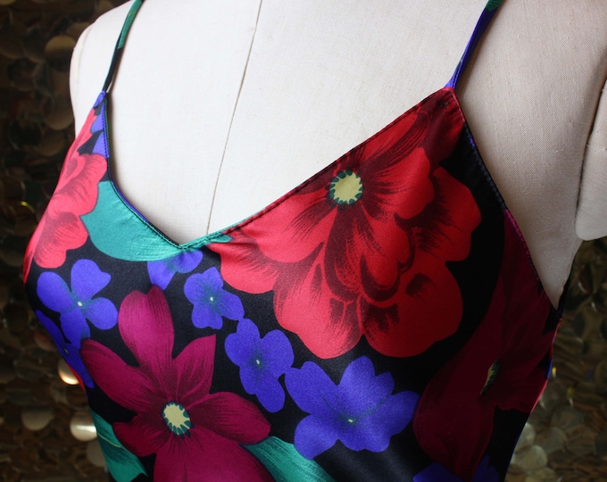 NEW Barbizon Tropical Satin Mini Slipdress