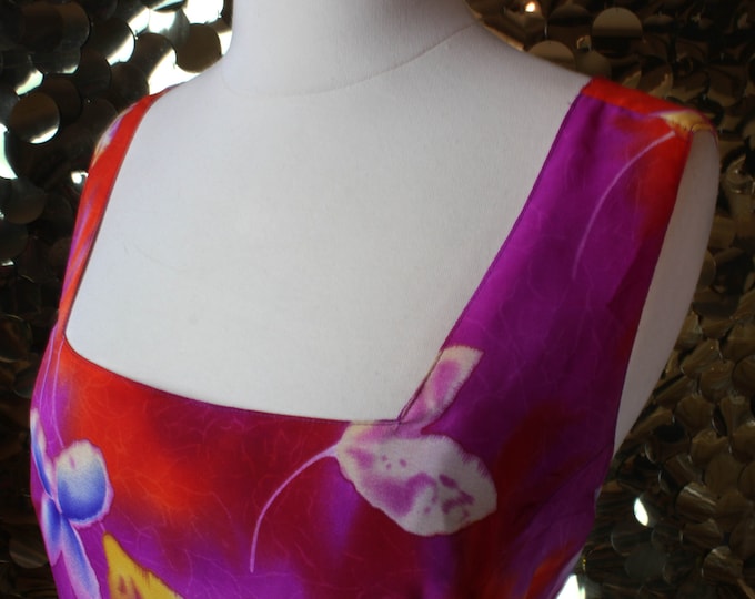 NEW A Wild Thyme Vintage Multicolor Batik Sleeveless Maxi
