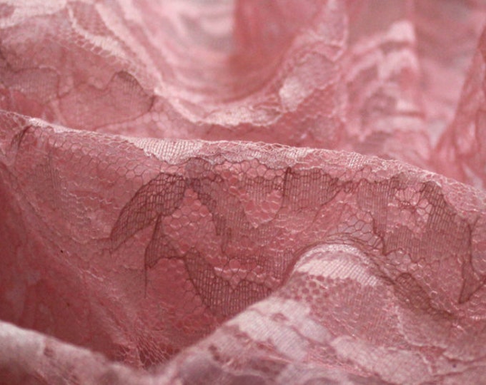 Light Pink Lace Non-Stretch