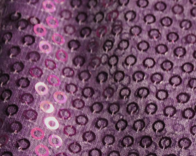 Purple Circular Sequin Mesh