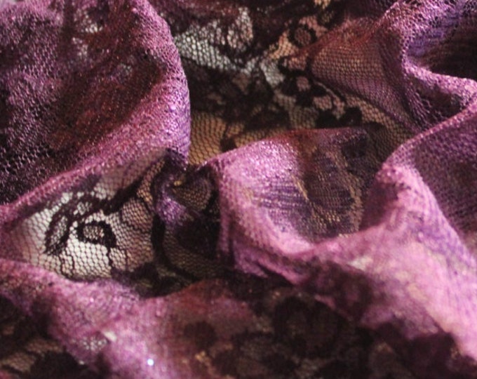 Dark Purple Stretch Lace