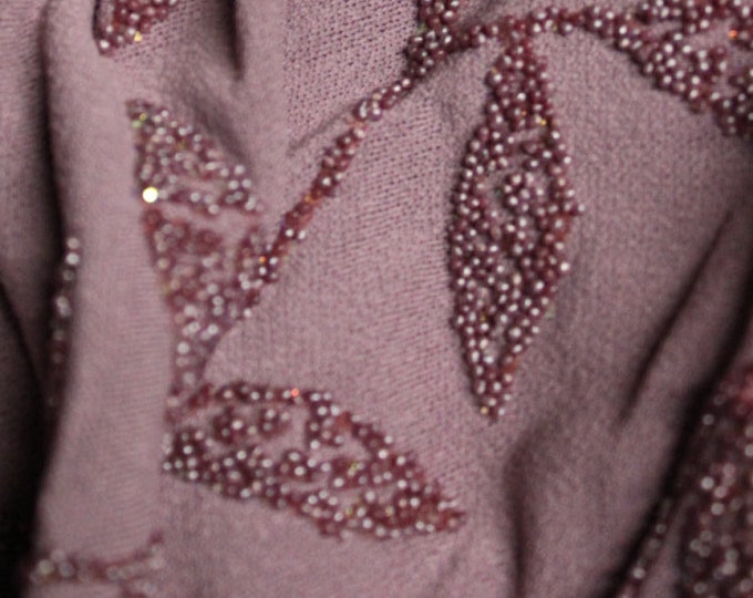 Mauve Beading on Mauve Slinky