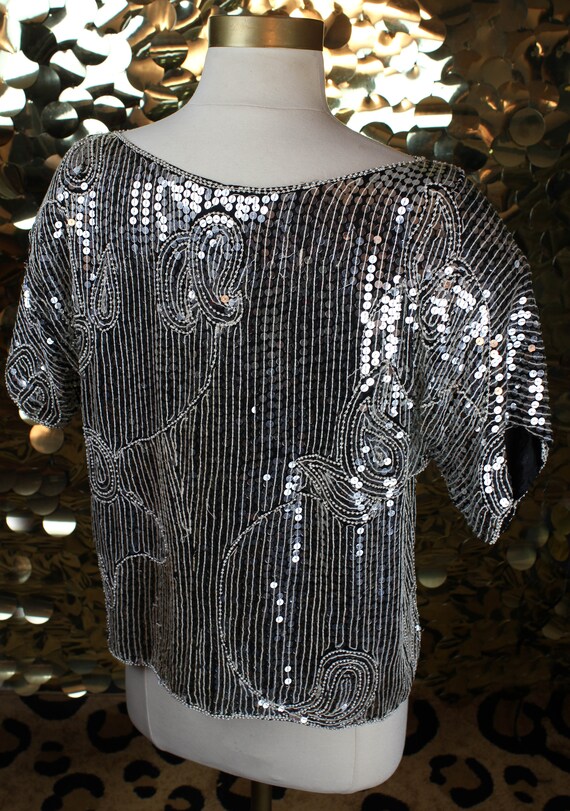 ILLUMINATING 70s 80s Vintage JLB Silver Black Flo… - image 8