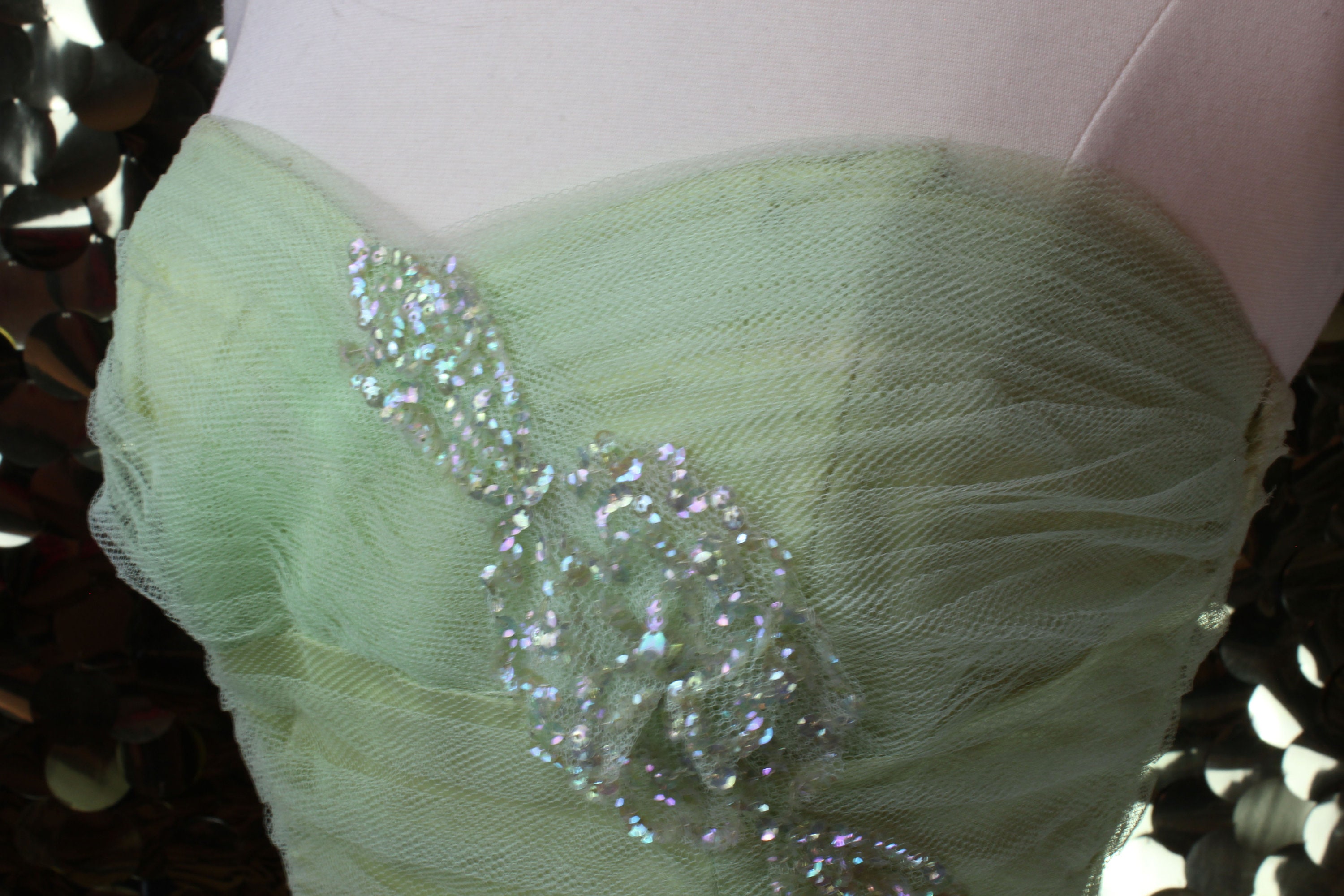 NEW Vintage Lime Green Sweeheart Ballgown