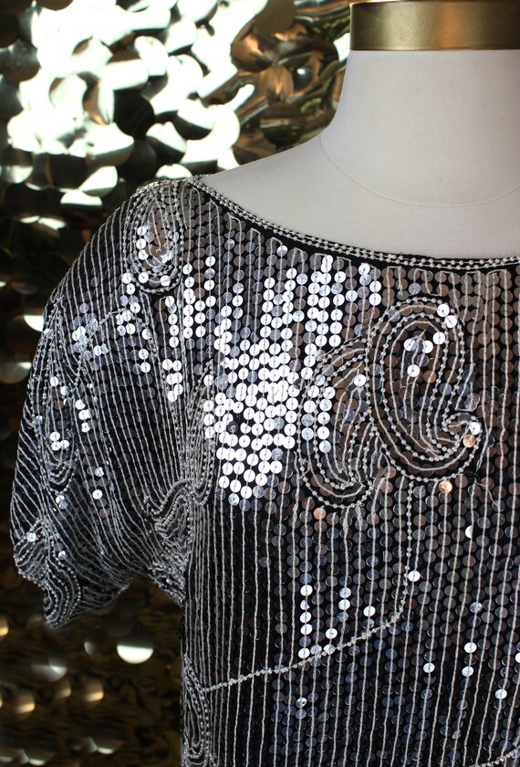 ILLUMINATING 70s 80s Vintage JLB Silver Black Flo… - image 2