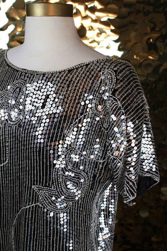 ILLUMINATING 70s 80s Vintage JLB Silver Black Flo… - image 4