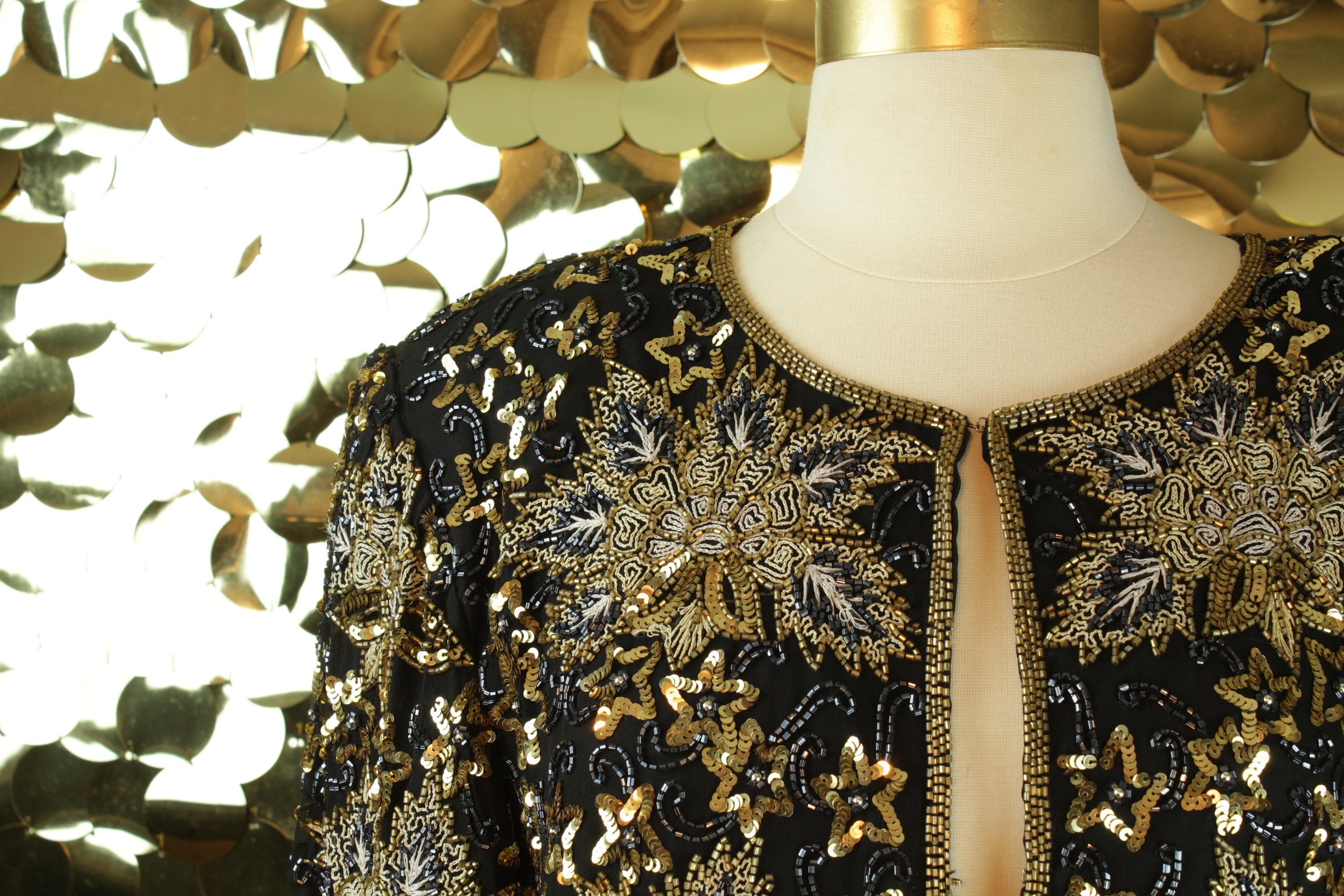 laurence kazar sequin jacket