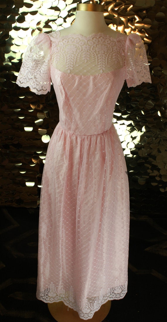 COY 60s 70s 80s S/S Light Pink Vintage JcPenney L… - image 1