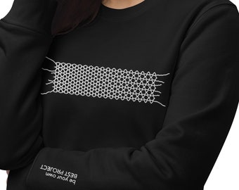 Sweatshirt Embroidered Geometric Pattern Embroidery Unique Gift Idea Sweatshirt Warm Cozy Islamic Geometry Embroidered Pattern Sweatshirt