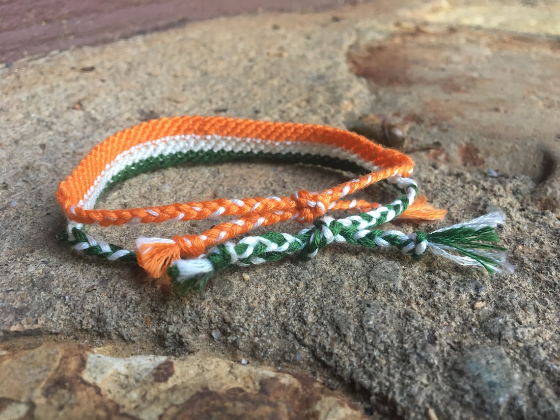 Ireland Flag Friendship Bracelet Woven Bracelet Irish Etsy