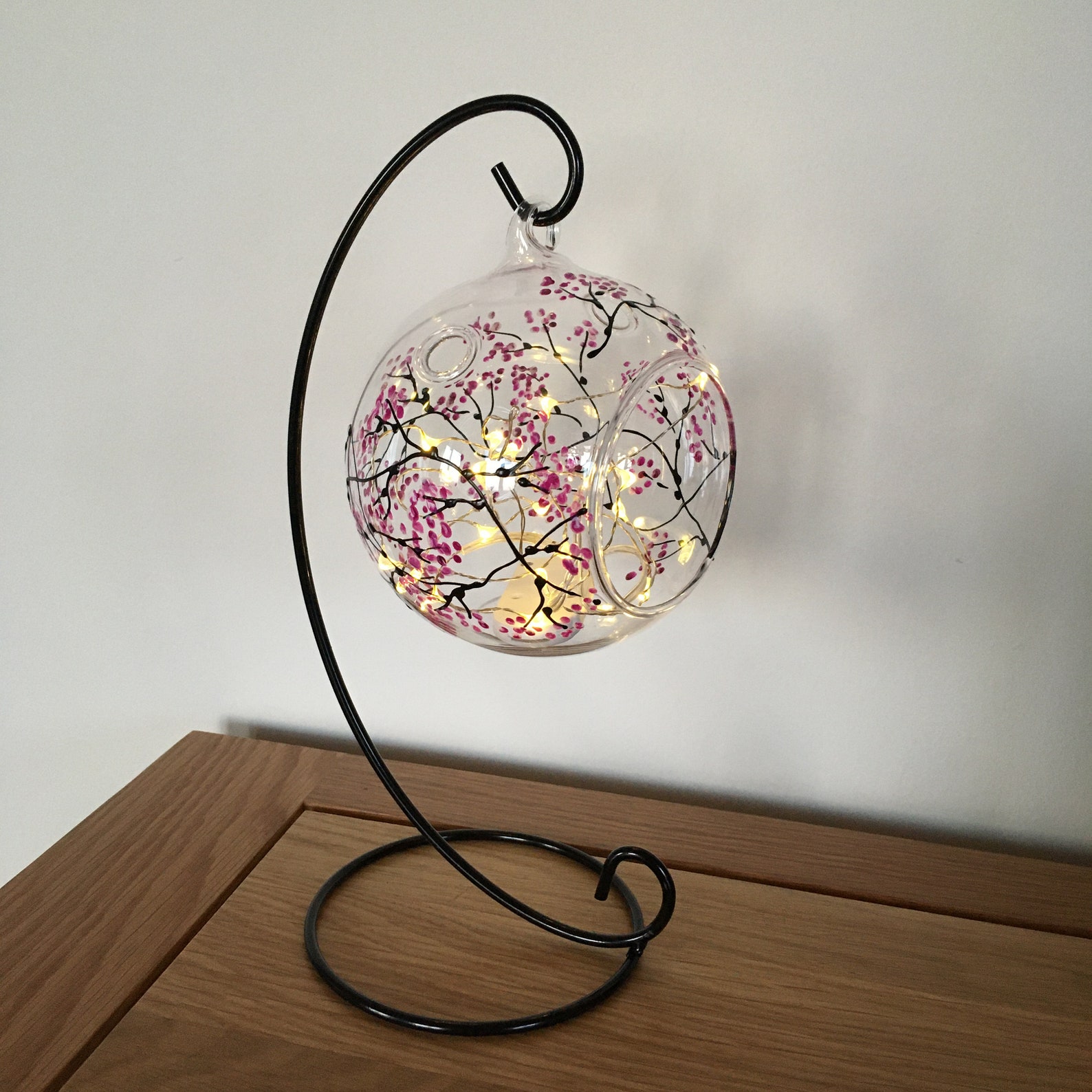 Hanging Tea Light Holder Hand Painted With My Blossom Designs Etsy