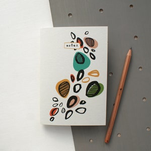 A6 notes notebook, notebook, stationery, travel notebook, jotter pad, mini notebook, patterned notebook