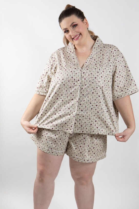 Plus size cotton knit pajamas hotsell