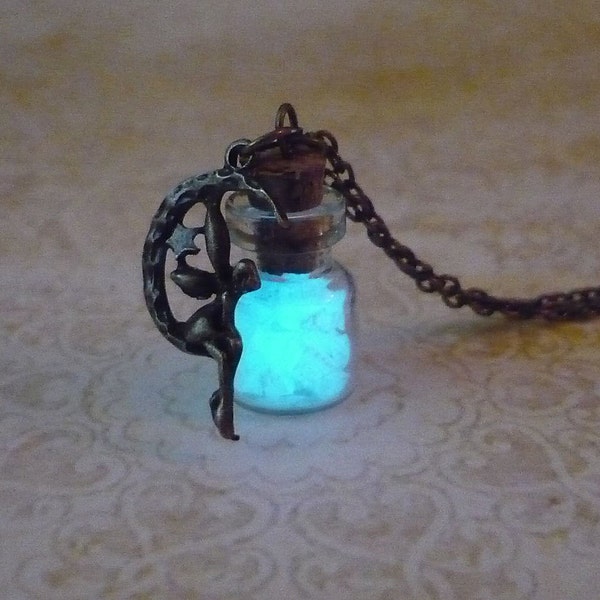 Glow In The Dark Necklace with Fairy Glowing Necklace Fairy Necklace