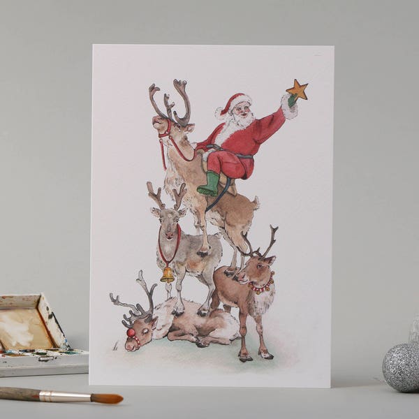 Santa Stack: Hand Drawn Christmas Card