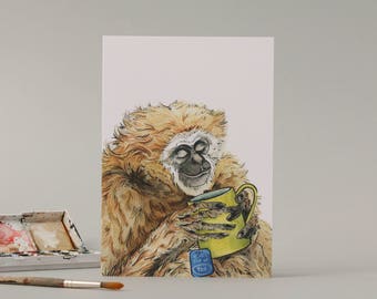 Time for Tea: Hand Drawn Card